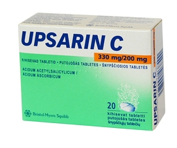 Upsarin C 330/220 mg x20 effervescent tablets UPSA - pain and fever  - $15.20