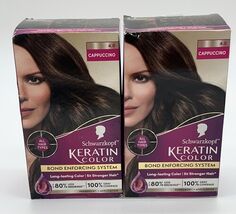 2 pack Schwarzkopf Keratin Color Permanent Hair Application 4.0 CAPPUCCINO - $19.70