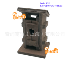 AirAds Dollhouse 1:24 scale Miniatures Toilet Wood Furniture Wooden Outhouse - £4.57 GBP