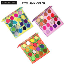 KARA Highly Pigmented 16 Color Matte Shimmer Glitter Shadow Bright Neon ... - $14.25