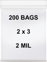 2 mil Reclosable Seal Lock Small Clear Zipper Poly Plastic Bags Mini Sma... - $9.70