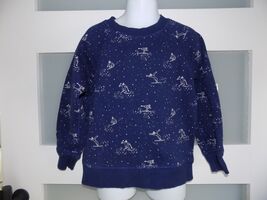 HANNA ANDERSSON FRENCH TERRY SWIFT SLOPES ON NAVY SWEATSHIRT SIZE 4 (100... - $22.50