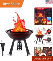 Realistic 3D Flickering Flame Table Lamp - Ideal for Holiday Events - $1,008.82 MXN