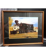 Vtg Framed Railroadiana Train Engine Photo DS&amp;RGW Railroad #268 15x18&quot; - $42.01 CAD