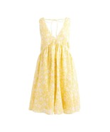 NWT Womens Size Small J. Crew Yellow Swingy V-neck Mini Dress in Tossed ... - £32.11 GBP