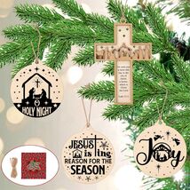 Christian Nativity Ornaments Cross Scene Set 8 Pcs Christmas Decor - $188.98 MXN