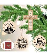 Christian Nativity Ornaments Cross Scene Set 8 Pcs Christmas Decor - $188.98 MXN