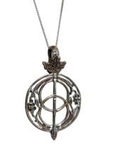 Chalice Well Necklace Pendant &amp; 24&quot; Chain 925 Silver Sacred Glastonbury Boxed - £40.13 GBP