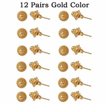 12Pairs,Gold Color/Silver Color Ethiopian Small Earrings for Baby/Girls,Arab Afr - $37.33