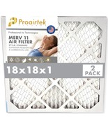 Proairtek AF18181M11SWH Model MERV11 18x18x1 Air Filters (Pack of 2) - £14.89 GBP