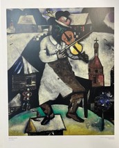 Marc Chagall De Violist - The Fiddler Platte Signiert Offset Lithographie - £82.84 GBP