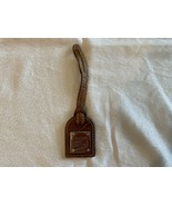 Vintage Dooney &amp; Bourke Leather Brass Logo Bag Tag Brown 1975 - $41.20 CAD