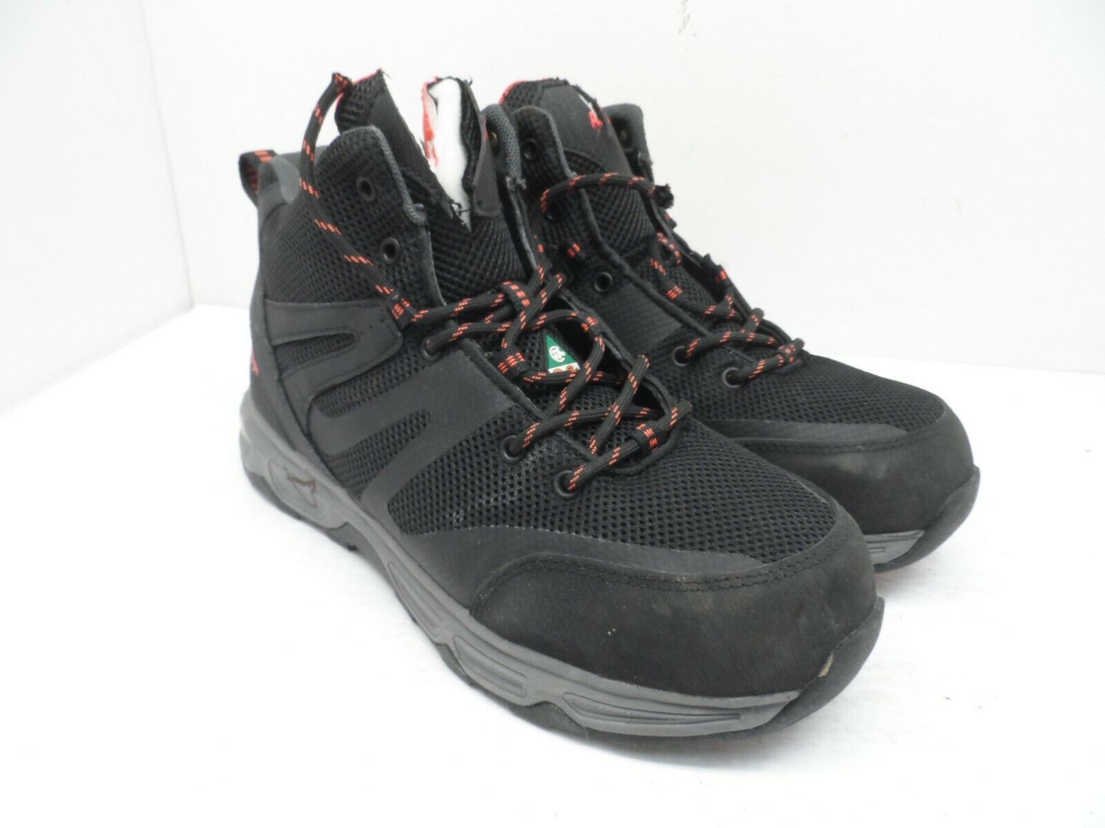 Aggressor Men&#39;s Mid-Cut Steel Toe Steel Plate Work Boots 2300 Black 8.5M - $28.49