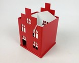IKEA VINTERFest Pillar Candle Holder Set Of 2 Red And White Houses 505.5... - £13.80 GBP