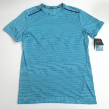 Nike Men Tailwind Stripe Running Shirt - 872018 - Blue 418 - Size XL - NWT - £17.57 GBP