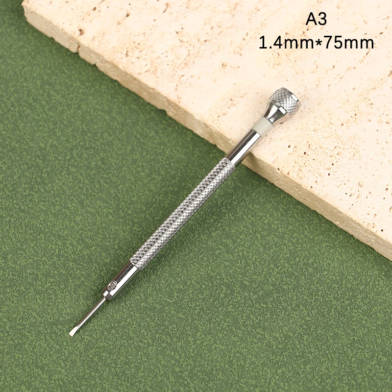 1.0mm/1.2mm/1.4mm Screwdriver Watch Repair Tool Alloy Stainless Steel Flat Screw - £30.55 GBP