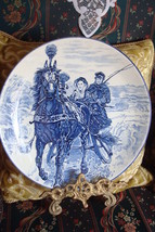 Flow-Blue decorative wall platter,Morning Ride, gorgeous blue[2r] - $1,013.97 MXN