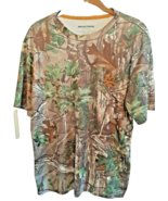 S 34-36 Camo Short Sleeve Brown Green T Shirt As Is See Description - £7.80 GBP