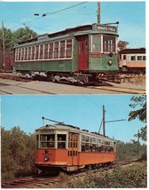 2 Postcards Seashore Trolley Museum Kennebunkport ME J.G. Brill Co. Stre... - £3.93 GBP