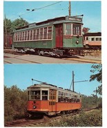2 Postcards Seashore Trolley Museum Kennebunkport ME J.G. Brill Co. Stre... - £3.93 GBP