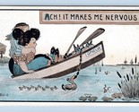 Romance Comic Sinking Boat Ach! Makes Me Nervous UNP DB Postcard N9 - $9.85