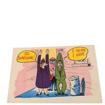 Postcard Do Something! I Think I Have Comic Holdup Funny Chrome Unposted - $4.84