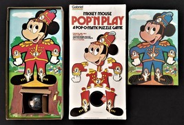 1975 Vintage Unused Gabriel Mickey Mouse Pop&#39;n Play Puzzle Game Sealed Puzzles - £70.02 GBP