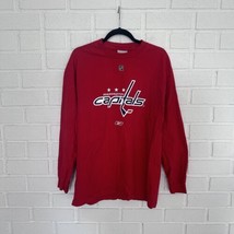 Washington Capitals NHL Long Sleeve Shirt Red Mens Medium Reebok - £13.06 GBP