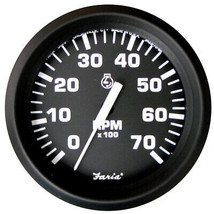 Faria Euro Black 4&quot; Tachometer - 7,000 RPM (Gas - All Outboard) - £74.52 GBP