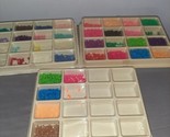 Perler Beads Separated Lot Many Colors in Trays with Lids - £20.14 GBP