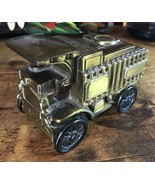 Vtg Toy Bank - Banthrico 1906 Metal Mack Truck Coin Bank, Brassy Finish ... - $19.80