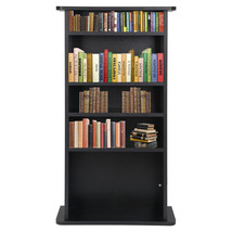 5 Shelves Storage Media Cabinet Game Dvd Movie Tower Stable Organizer Stand - £51.63 GBP