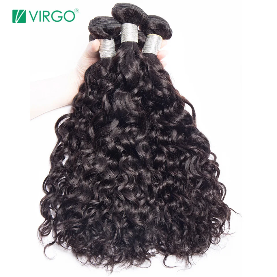 30 Inch Water Wave Bundles Human Hair Virgo Deep Curly Wave Human Hair Bundles - £310.31 GBP