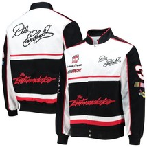 Nascar Dale Earnhardt Sr Intimidator Cotton Jacket JH Design Black White - £117.98 GBP