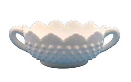 Fenton Milk Glass ~ Hobnail ~ Nut Candy Relish Condiment Bowl Oval Handl... - $30.00