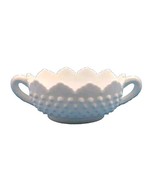 Fenton Milk Glass ~ Hobnail ~ Nut Candy Relish Condiment Bowl Oval Handl... - $41.81 CAD