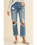 Annie Wear Distressed Raw Hem Cropped Jeans - $68.92 CAD