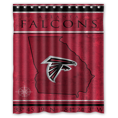 Rare!!! Atlanta Falcons Custom Waterproof Polyester Shower Curtain 4 Size Item image 2