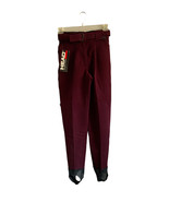 Vtg Head Sportswear Knit Stirrup Ski Pants Sz 8 Burgundy Nylon/Wool High... - £24.46 GBP