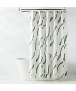Room Essentials CVC Fabric Painted Strokes Shower Curtain Green - €13,63 EUR