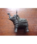 Antique small Statue Handmade Brass Elephant Dhokra Tribal Art 538g Grea... - $1,619.04 MXN