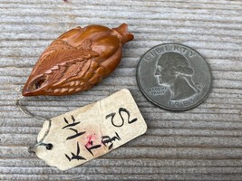 ANTIQUE JAPANESE CHINESE HAND FINELY CARVED MINI COQUILLA ? NUT w TAG - £39.07 GBP