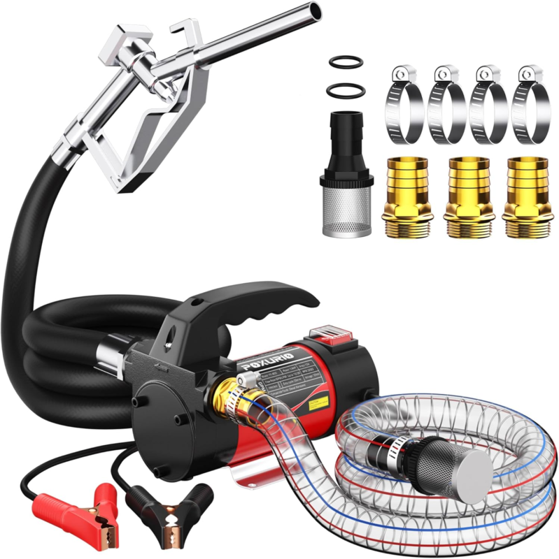 Fuel Transfer Pump Kit, 12V 10GPM DC Diesel Transfer Pump with Mechanica... - $154.89