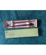 Vintage Armart 2 Pc Stainless Steel / Teak Salad Spoon Fork Set Made in Japan - $9.90