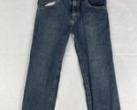 Wrangler Size 10 Husky Dark Wash Blue Denim Jeans Strait Leg - $14.84
