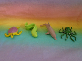 Lot 4 Different Small Marine Plastic Animal Figures - $2.51