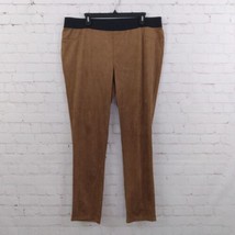 INC International Concepts Pants Womens 16W Brown Faux Suede Pull On - $24.99