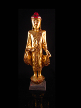 Vintage Chinese Buddha - 17&quot; tall Statue - Sakyamuni God - Diety - Buddhism idol - £98.32 GBP