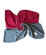 ARIANNA by Howard&#39;s ~ Two Color Gray Burgundy ~ Textured Scarf ~ 26&quot; W x... - $450.11 MXN