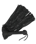 Real Genuine Cow Hide Leather Flogger 100 Falls Black Heavy Duty Floggin... - $18.50